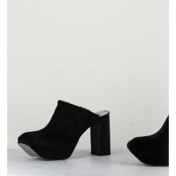 Clearance Garrice Mules Sabots A Plateforme Black Pony - M22I99430 Coto