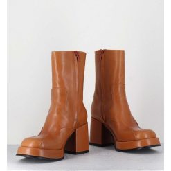 Clearance Garrice Boots 70S En Cuir Beige - Archi Cuoio