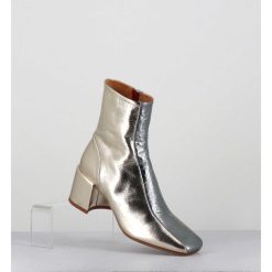 New Garrice Boots 70S En Cuir Metallise Or & Argent - Cecil13 Metal Platino