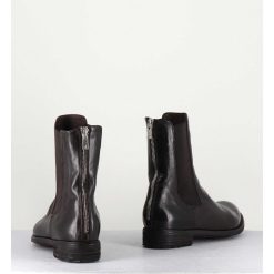 New Garrice Boots Plates En Cuir Marron & Elastique - Lexikon073 Moro