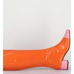 Best Garrice Bottes 60S Vernis Orange & Rose - Malaga Vernis Mandarine