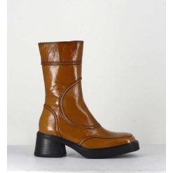 Hot Garrice Boots Cuir Camel Surpiqures 90'S - Malene Sand Boots