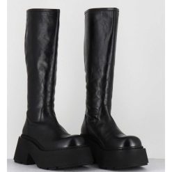 Wholesale Garrice Bottes En Cuir Noir Semelle Epaisse - 1D7712D Mayon Black