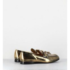 Clearance Garrice Mocassins Souple En Cuir Metallise Dore - 60264 Capra Super Oro