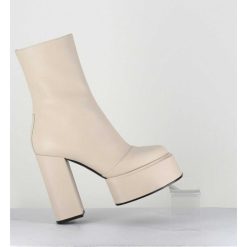 Online Garrice Boots En Cuir Souple Blanc - Iara Mok Milk