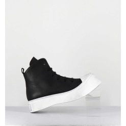 New Garrice Sneakers En Cuir Huile Noir & Semelle Blanc Destructuree - 3543 Gas Nero