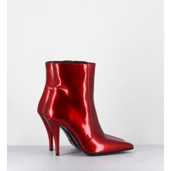 Online Garrice Boots Talon Haut En Cuir Vernis Rouge Glossy - Mecha2 Galassia Rosso