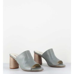 Wholesale Garrice Mules A Talon En Cuir Gris - Maya02 Buffy Cloud