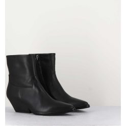 Hot Garrice Boots Santiag En Cuir Noir - 10807 Vetro Nero