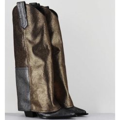 Online Garrice Bottes Santiag Jean Lamine Bronze & Argent -E3869-T Ric Silver Gold