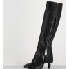 Online Garrice Bottes En Cuir Noir Guetre & Zip Destructurees - M22I97602 Black