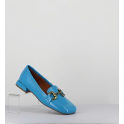 Best Garrice Mocassins 60S En Cuir Vernis Bleu - Lake Naplak Blu