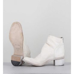 Online Garrice Boots En Cuir Blanc Lave Ligne Avant-Garde - 51617 Bianco Washed