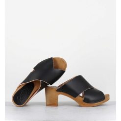 Wholesale Garrice Mules Sabots En Cuir Noir - Rita-Veg Noir