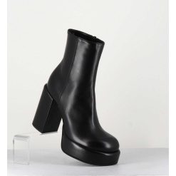 Online Garrice Boots 70S En Cuir Noir - Aiko Nappa Nero