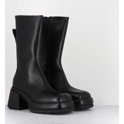 Online Garrice Boots Chunky En Cuir Noir Look 90S - Cassia Black Boots