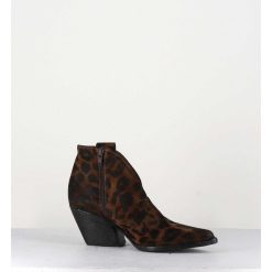 Best Garrice Boots Santiags Courtes En Daim Leopard - E2004L