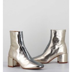 New Garrice Boots 70S En Cuir Metallise Or & Argent - Cecil13 Metal Platino