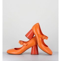 New Garrice Babies Retro A Talon En Cuir Orange - Ace22 Glaze Albicocca