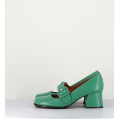 Online Garrice Babies Retro En Cuir Vert Petit Talon - Miko Green