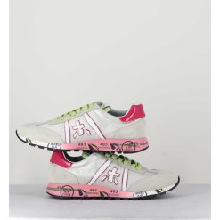 New Garrice Sneakers Toile Blanche & Detail Rose - Lucyd 5961