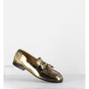 Clearance Garrice Mocassins Souple En Cuir Metallise Dore - 60264 Capra Super Oro