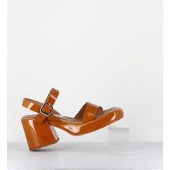 Best Garrice Sandales A Plateforme En Cuir Vernis Camel - Beverly Camel Sandals