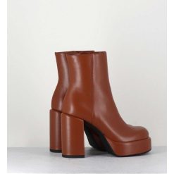 Clearance Garrice Boots 70S En Cuir Marron - Aiko Nappa Luggage