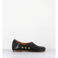 Online Garrice Chaussures Plates En Cuir Noir Esprit 60S - Ab4624 Madras Nero