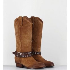 Clearance Garrice Bottes Esprit Tiag En Daim Camel Bracelet Amovible - Tex Crosta Brucciato