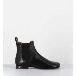 Clearance Garrice Boots Plates En Cuir Souple A Elastiques - Poura Black Nappa