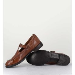 New Garrice Chaussures Mary-Jane En Cuir Marron - Lex535 Sughero