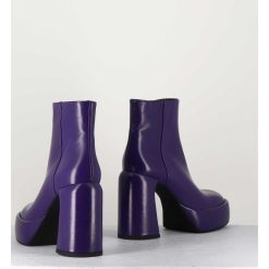 Hot Garrice Boots 70S En Cuir Prune - E3303 Purple