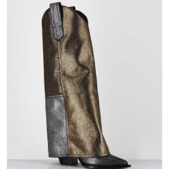 Online Garrice Bottes Santiag Jean Lamine Bronze & Argent -E3869-T Ric Silver Gold