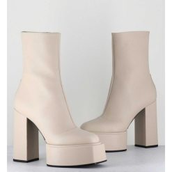 Online Garrice Boots En Cuir Souple Blanc - Iara Mok Milk