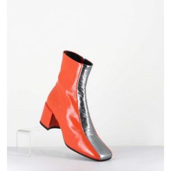 Hot Garrice Boots 70S Cuir Orange & Metal Argent - Cecil13 Nespola Silver