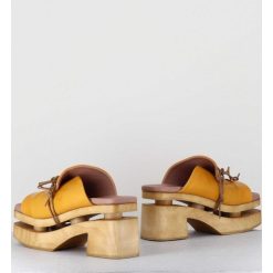 Best Garrice Original 70S Platform Mules Cuir Jaune - Priva Suave Sunflower