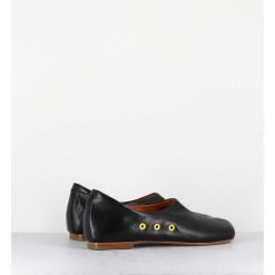 Online Garrice Chaussures Plates En Cuir Noir Esprit 60S - Ab4624 Madras Nero