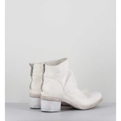 Online Garrice Boots En Cuir Blanc Lave Ligne Avant-Garde - 51617 Bianco Washed