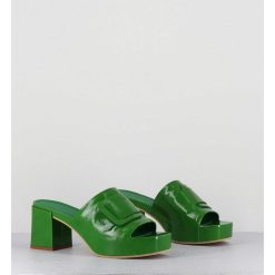 Wholesale Garrice Mules A Plateforme Petit Talon Vernis Vert - 11532 Vetro Mela