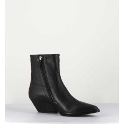 Hot Garrice Boots Santiag En Cuir Noir - 10807 Vetro Nero