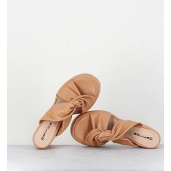 Online Garrice Mules A Plateforme En Cuir Souple Beige - Auri Cloe Biscotto