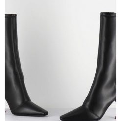 Hot Garrice Boots Talon Haut Stretch Noir 90S - Gilda Cris Black