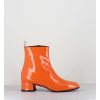 New Garrice Boots 60S En Cuir Vernis Orange - Jane Vernice Orange