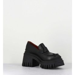 Hot Garrice Mocassins Semelle Chunky Esprit 90S - Moca Nero