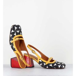 New Garrice Babies Slingback Motif Psychedelique Talon Rouge - Sunami Softy Sun