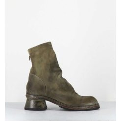 Best Garrice Boots Cuir Gras Kaki Hand Washed - 51759 Peluche Crust