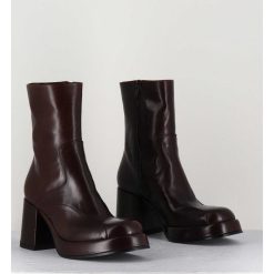 Clearance Garrice Boots 70S En Cuir Marron - Archi Moro