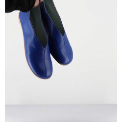 Hot Garrice Ballerines Minimalistes En Cuir Souple Bleu - Lester Cherie Blue