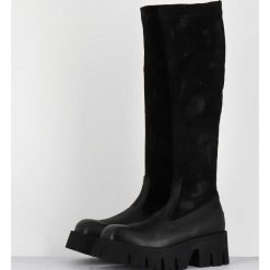 Hot Garrice Bottes Stretch Bi-Matiere Cuir Noir - 4225 Gas Nero